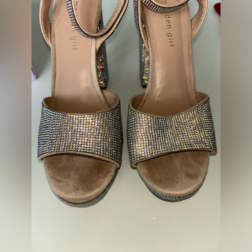 Summit Rhinestone Platform Sandals - Picture 7 of 9